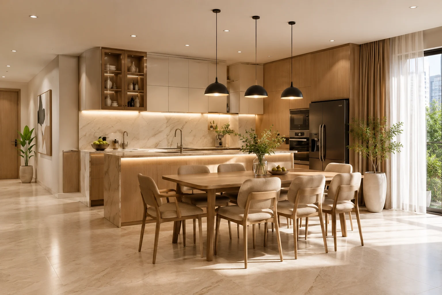 Tủ bếp đẹp: so sánh acrylic, laminate, melamine và cách bố trí bếp khoa học